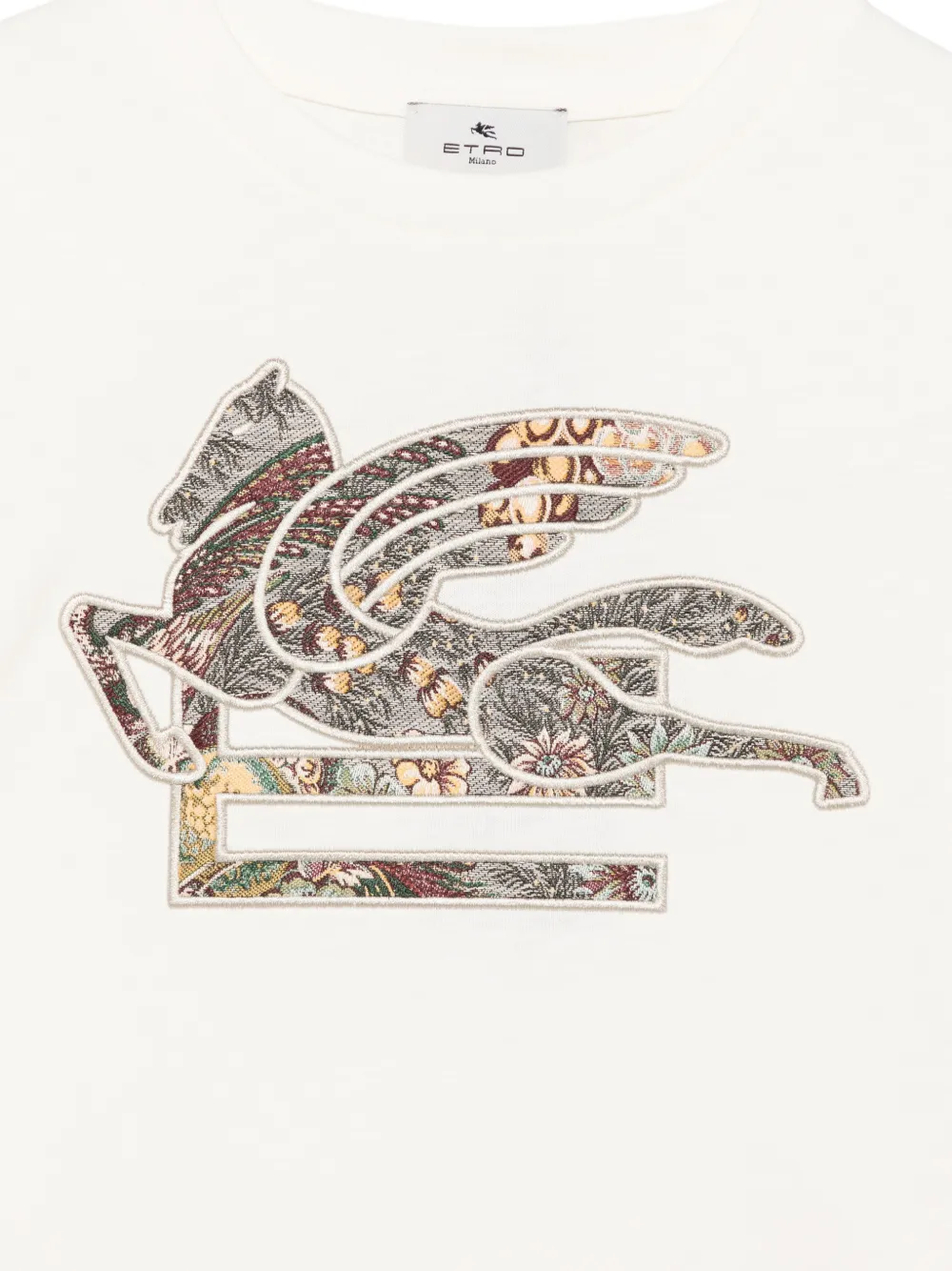 ETRO KIDS T-shirt met Pegasus-borduurwerk Beige