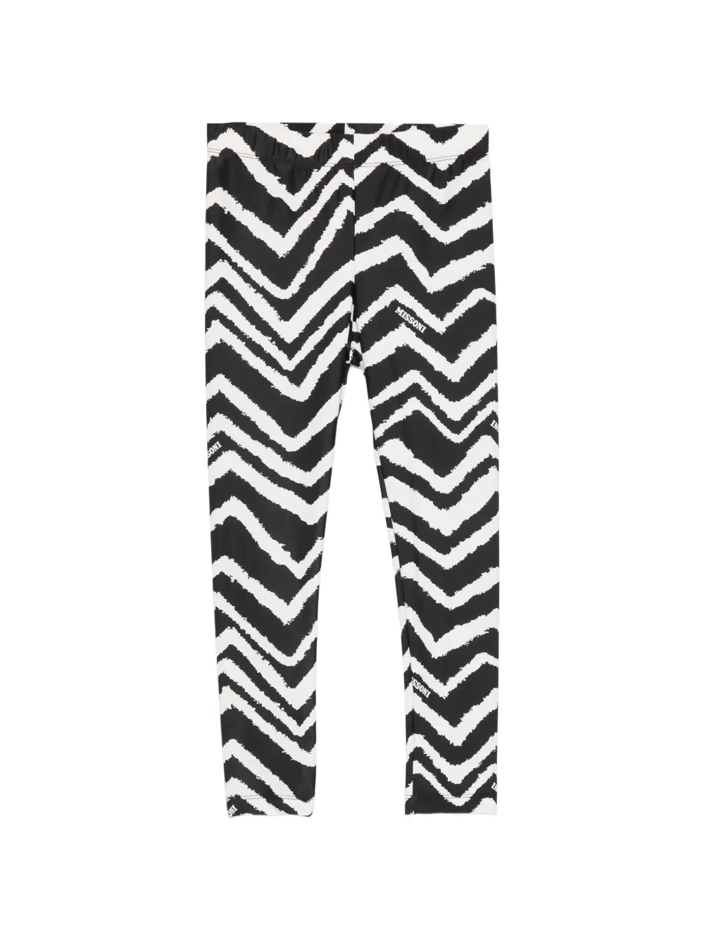 Missoni Kids zigzag-print leggings - Nero
