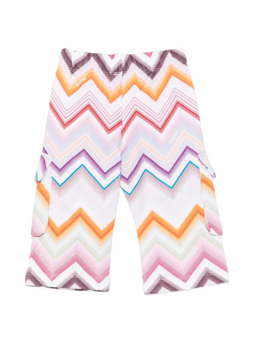 Missoni Kids Trainingsbroek met zigzag-patroon Wit