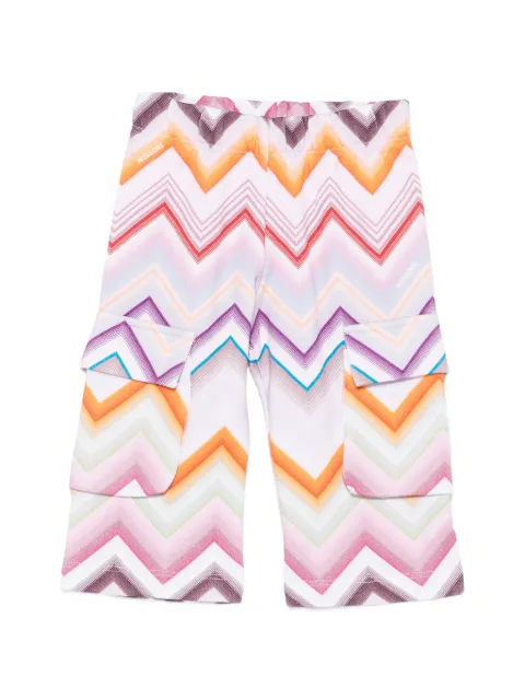 Missoni Kids pantalones de chándal con motivo en zigzag