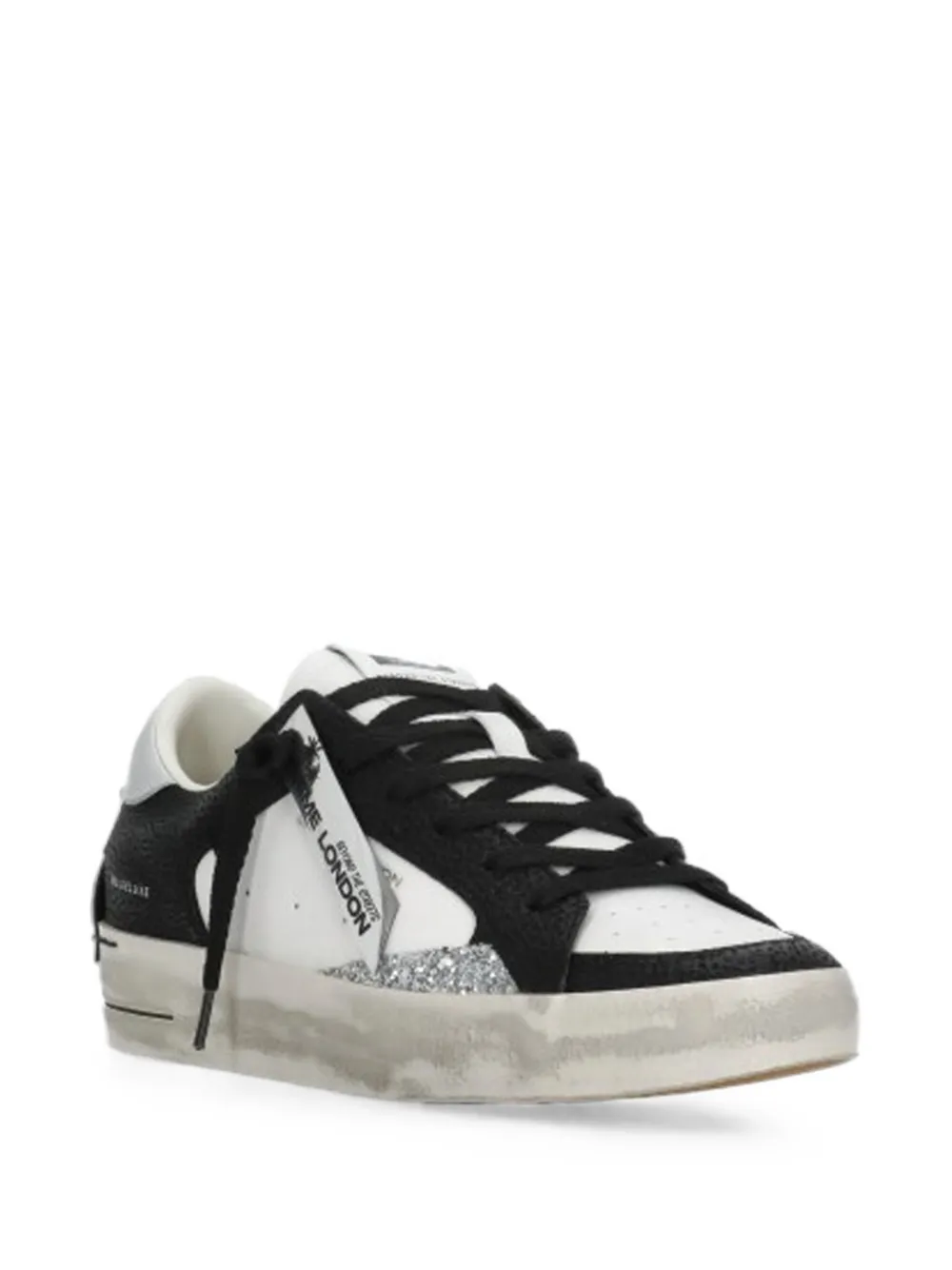 Crime London Skate Deluxe glitter-detail sneakers Wit