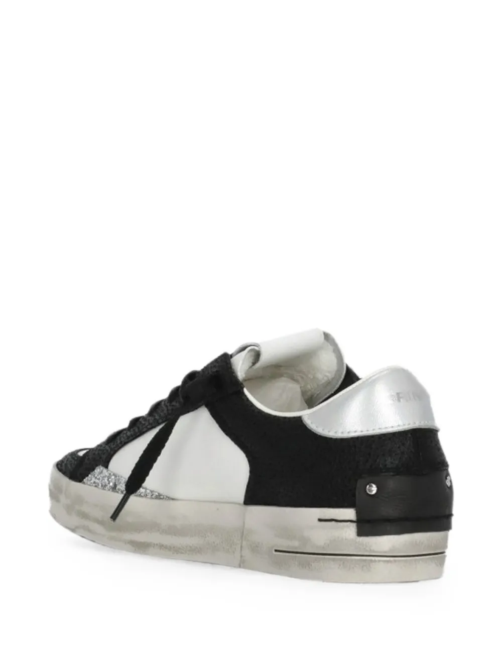 Crime London Skate Deluxe glitter-detail sneakers Wit