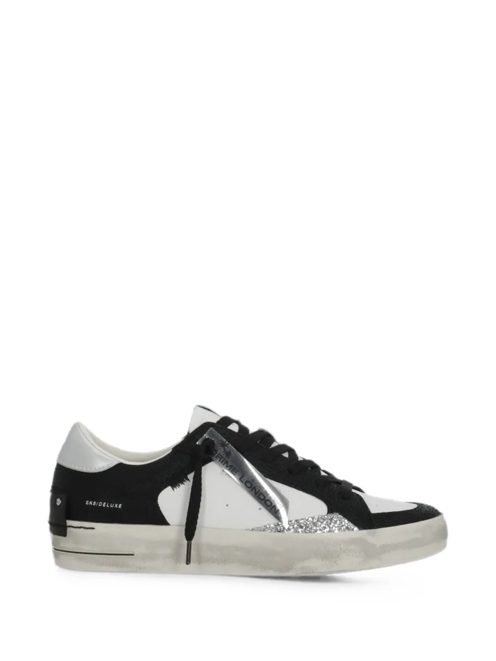 Crime London Skate Deluxe glitter-detail sneakers Wit