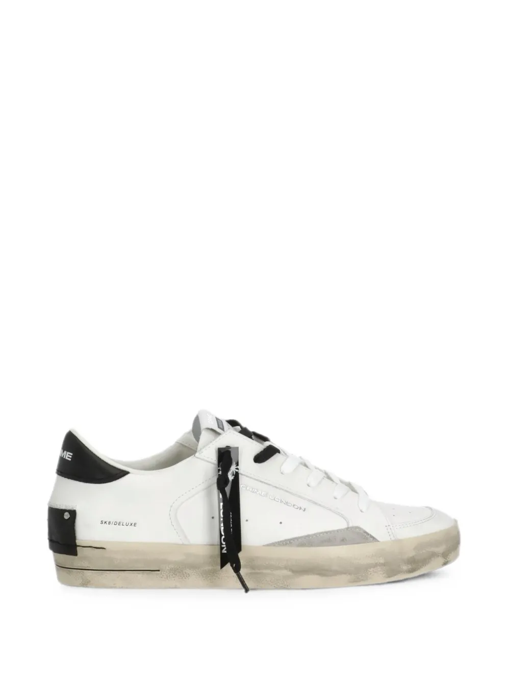 Crime London Sk8 Deluxe distressed-effect sneakers Wit