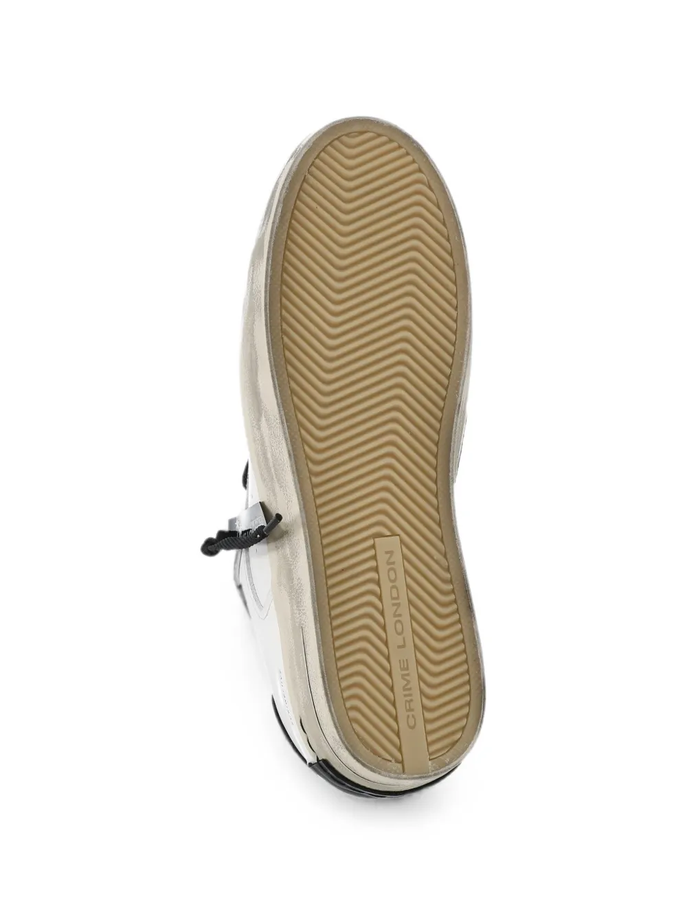 Crime London Sk8 Deluxe distressed-effect sneakers Wit