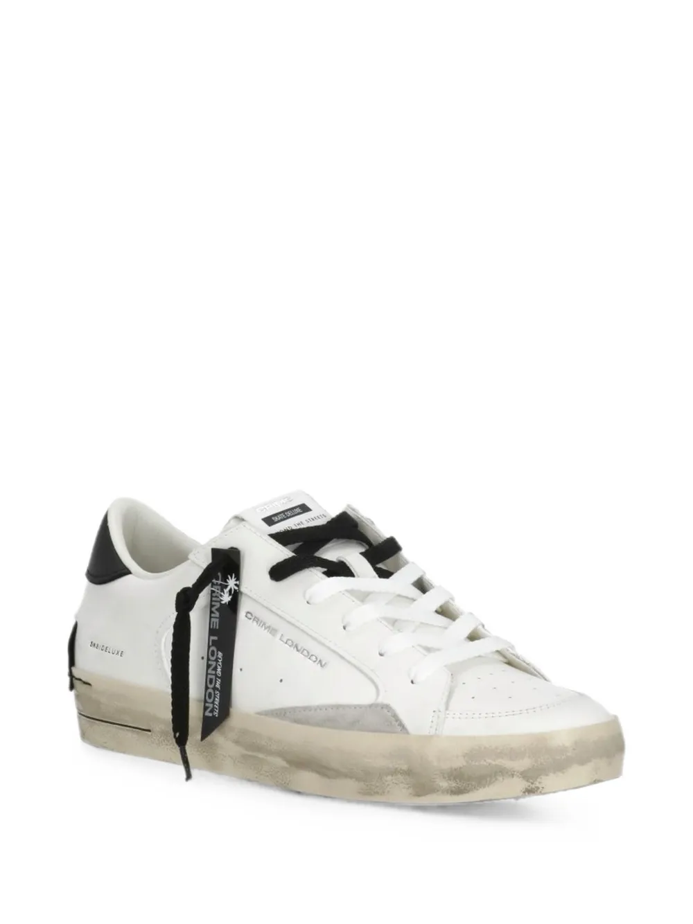 Crime London Sk8 Deluxe distressed-effect sneakers Wit
