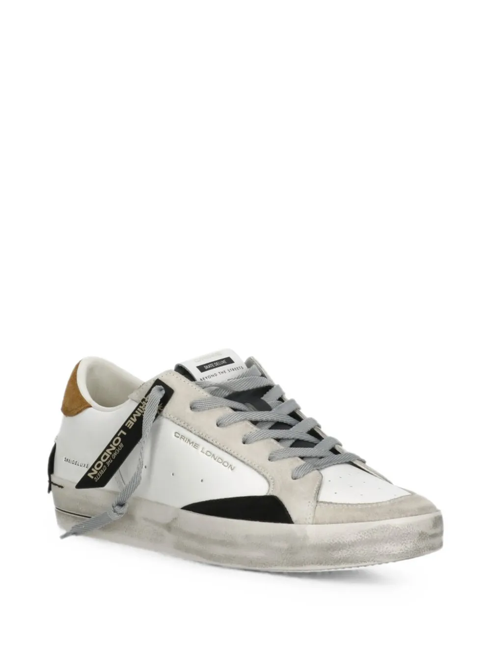 Crime London Sk8 Deluxe panelled sneakers Wit
