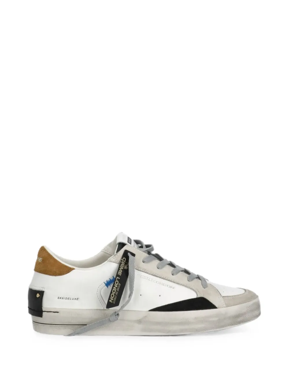 Crime London Sk8 Deluxe panelled sneakers Wit