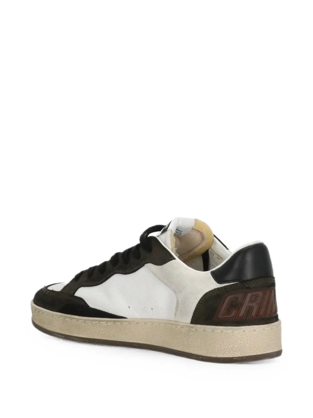 Crime London Chelsea panelled leather sneakers Wit