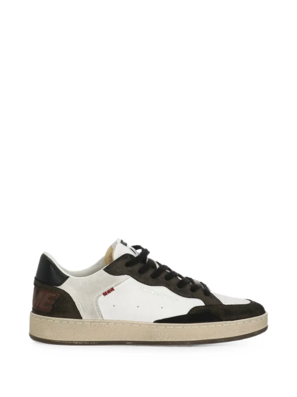 Crime London Chelsea panelled leather sneakers Wit