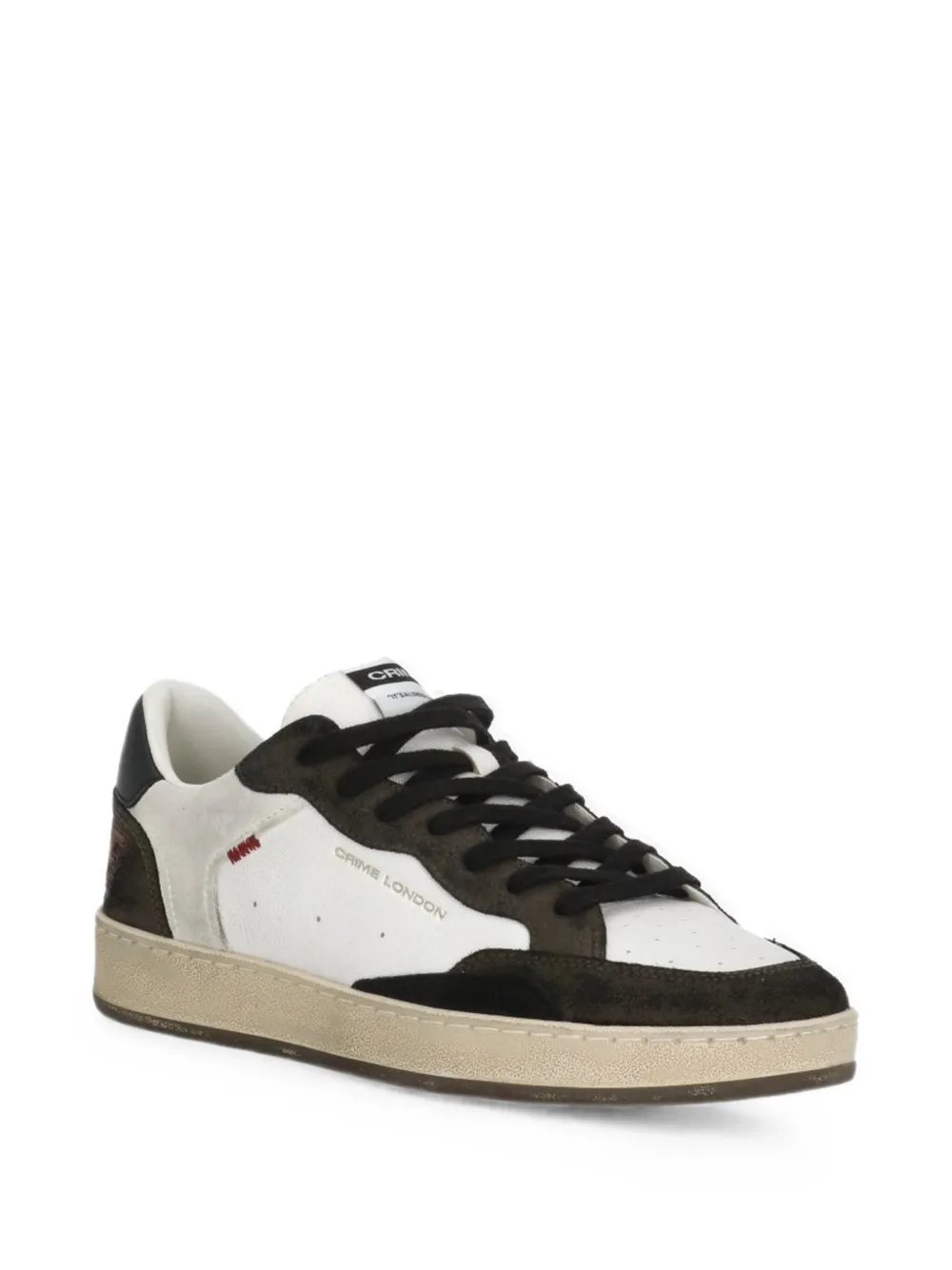 Crime London Chelsea panelled leather sneakers Wit
