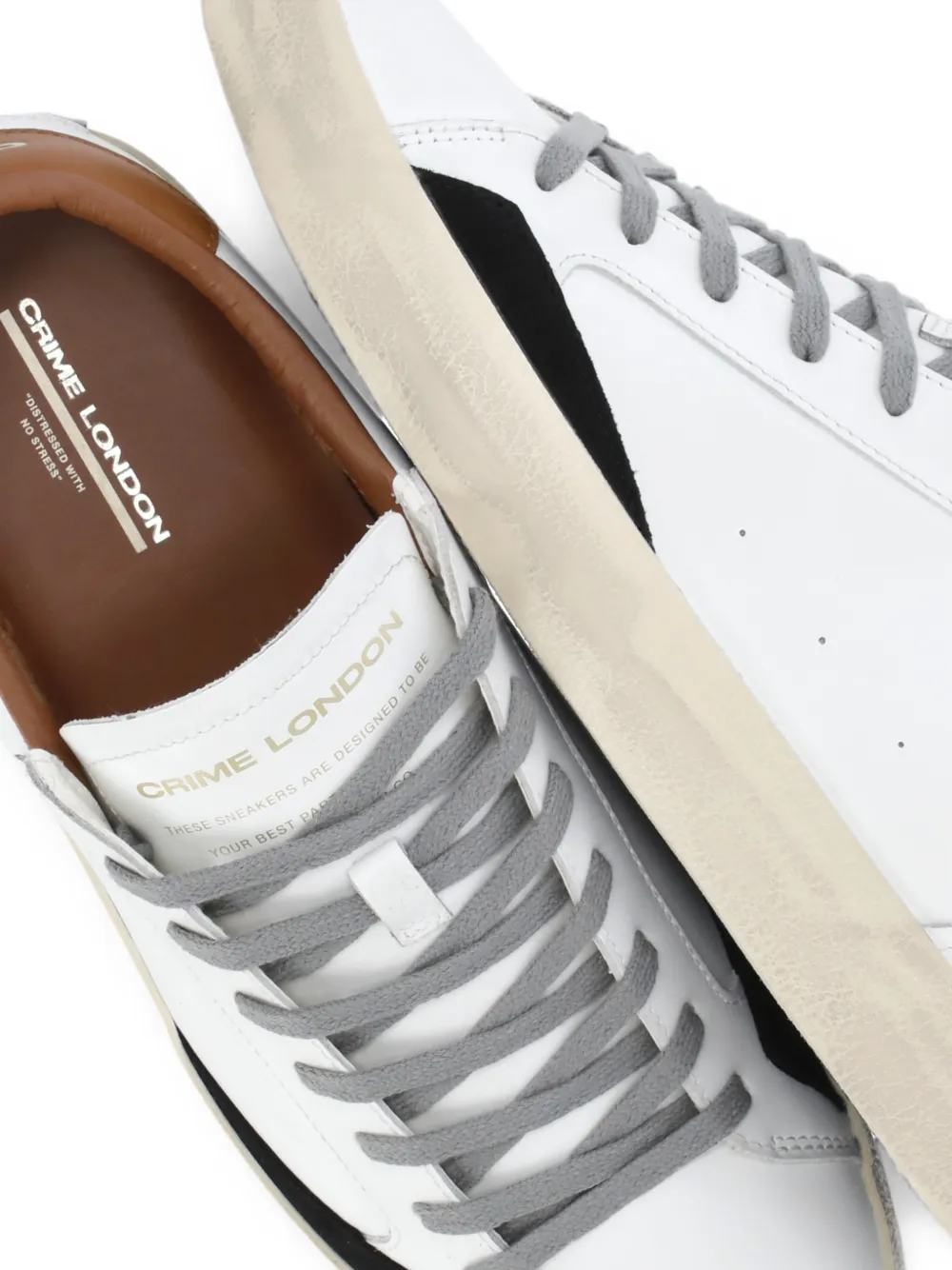 Crime London 2.0 distressed-effect sneakers Wit