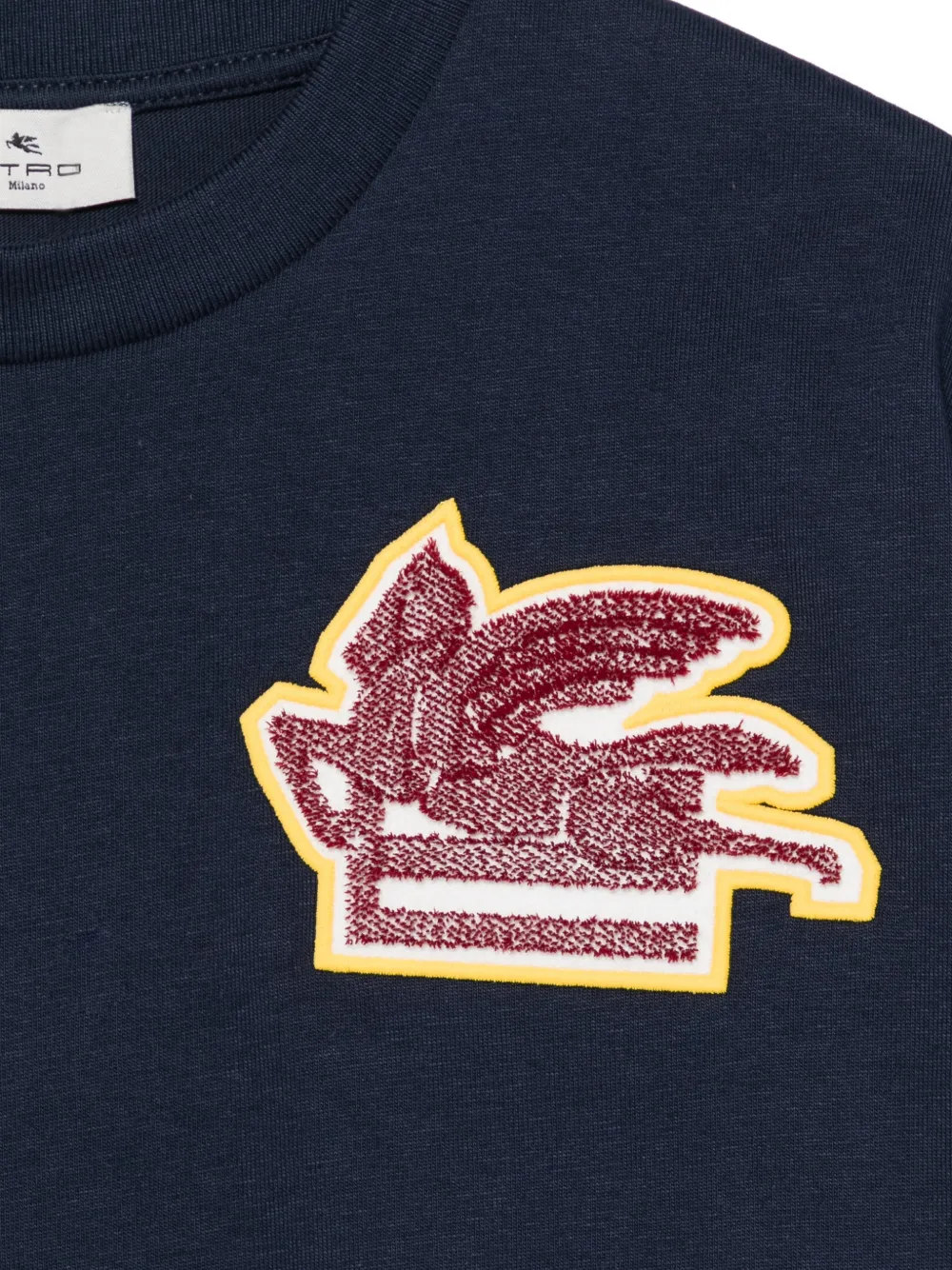 ETRO KIDS T-shirt met Pegasus-patch Blauw
