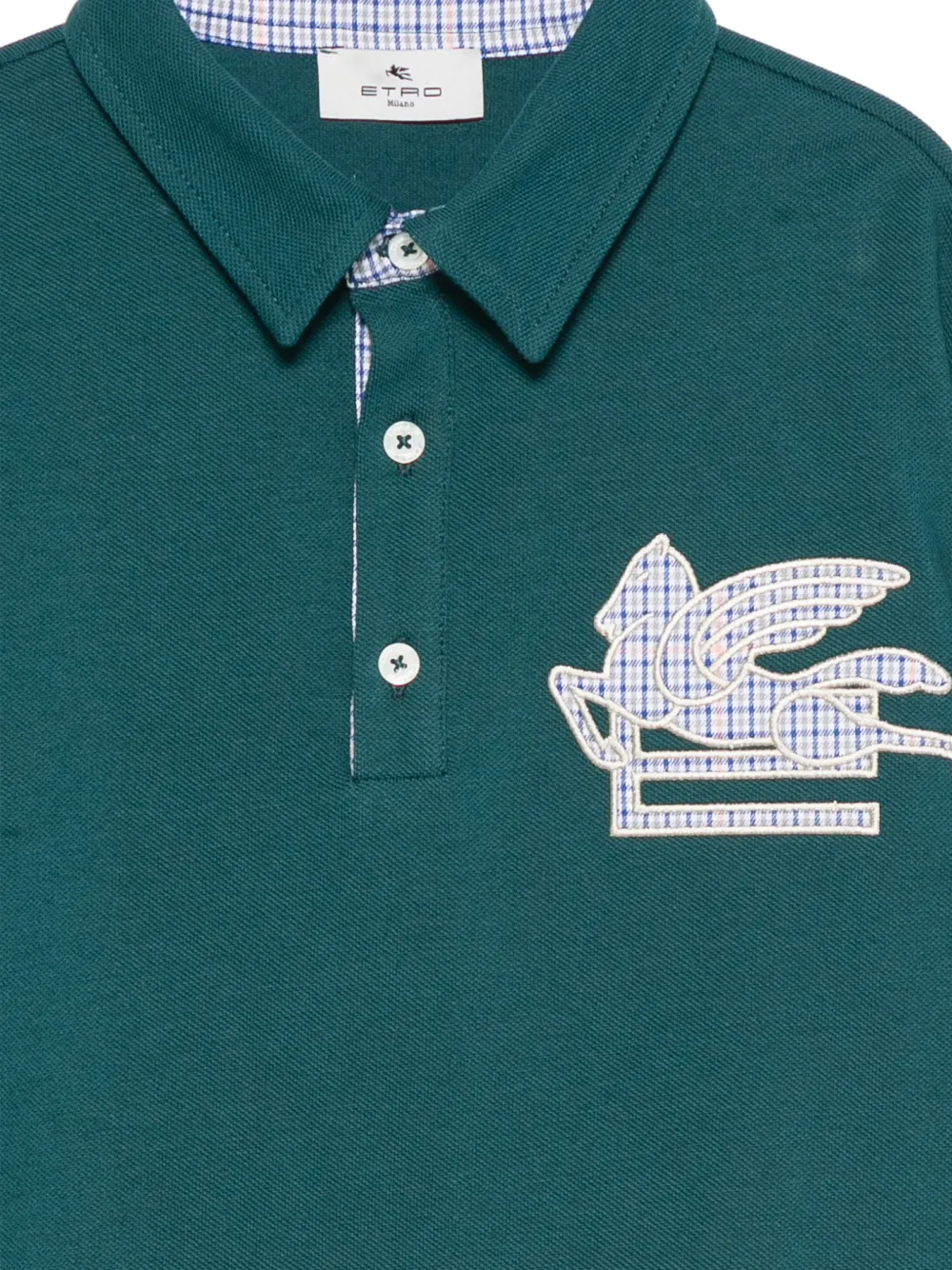 ETRO KIDS Poloshirt met Pegaso-patch Groen