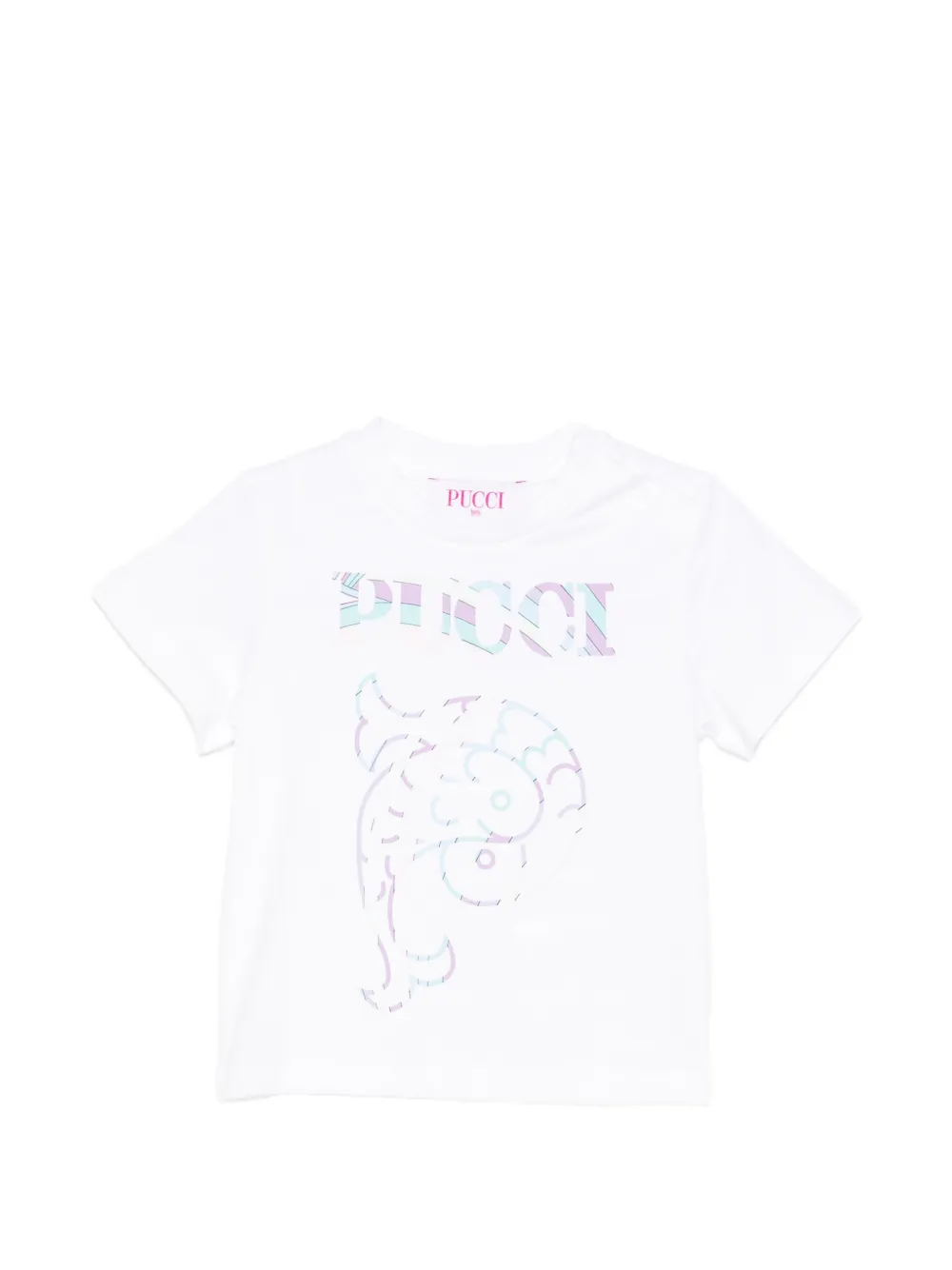 PUCCI Junior logo-print T-shirt - Bianco
