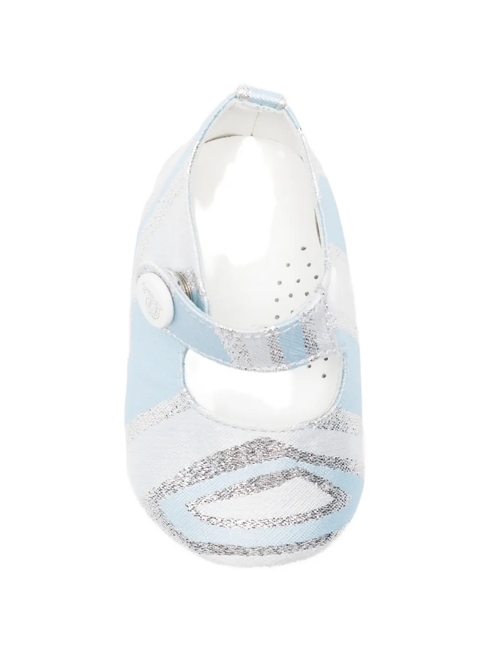PUCCI Junior Iride-print ballet flats Blauw