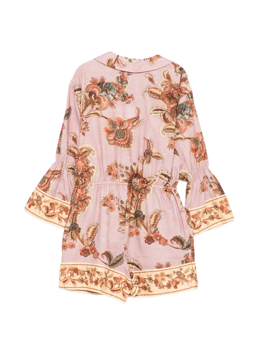 ZIMMERMANN Kids Playsuit met bloemenprint en trekkoord Roze