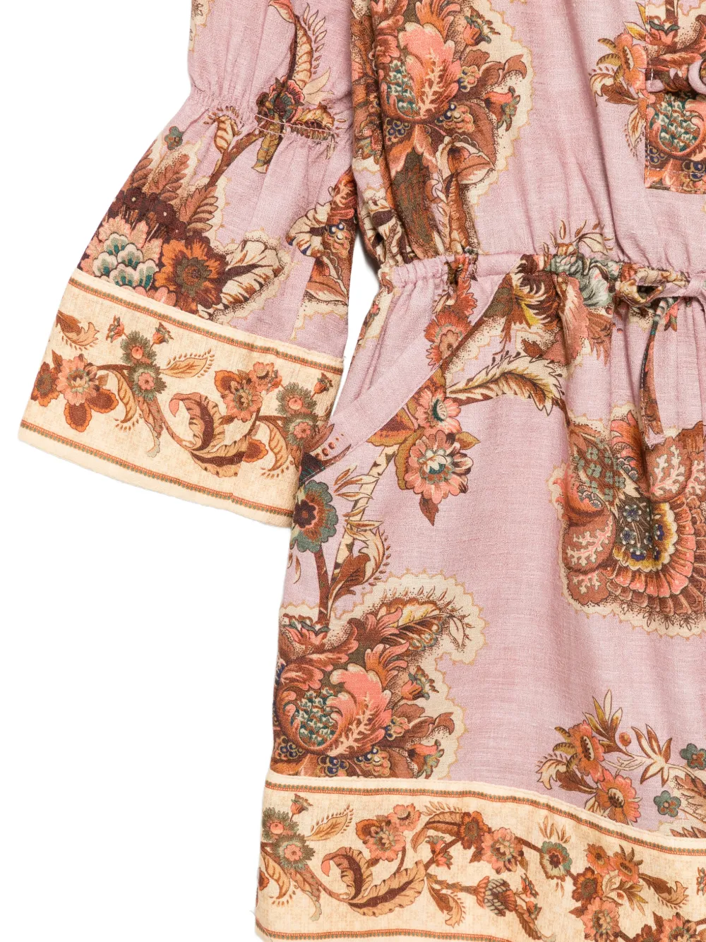 ZIMMERMANN Kids Playsuit met bloemenprint en trekkoord Roze