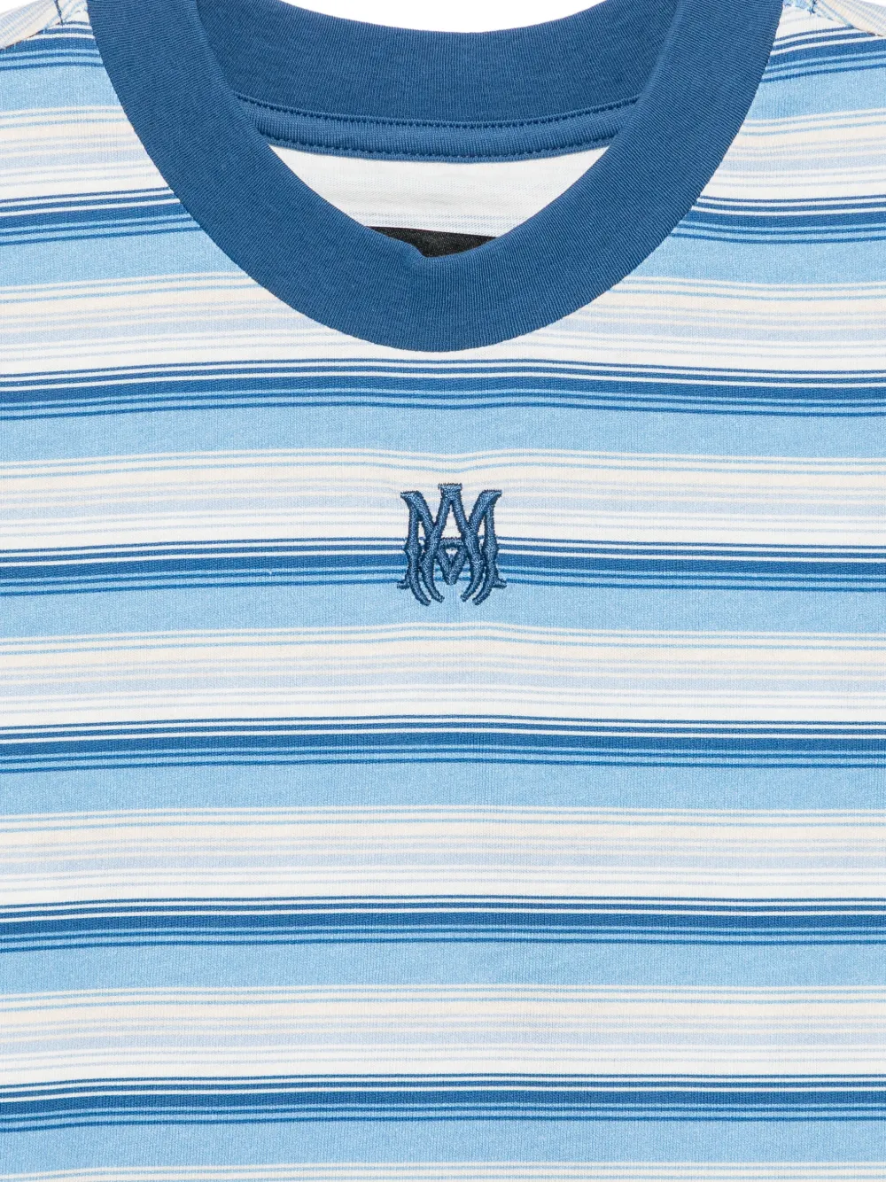 AMIRI KIDS T-shirt met geborduurd logo Blauw