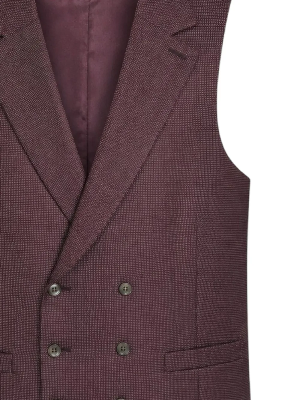 LUIGI BIANCHI MANTOVA Gilet met dubbele rij knopen en patroon Rood