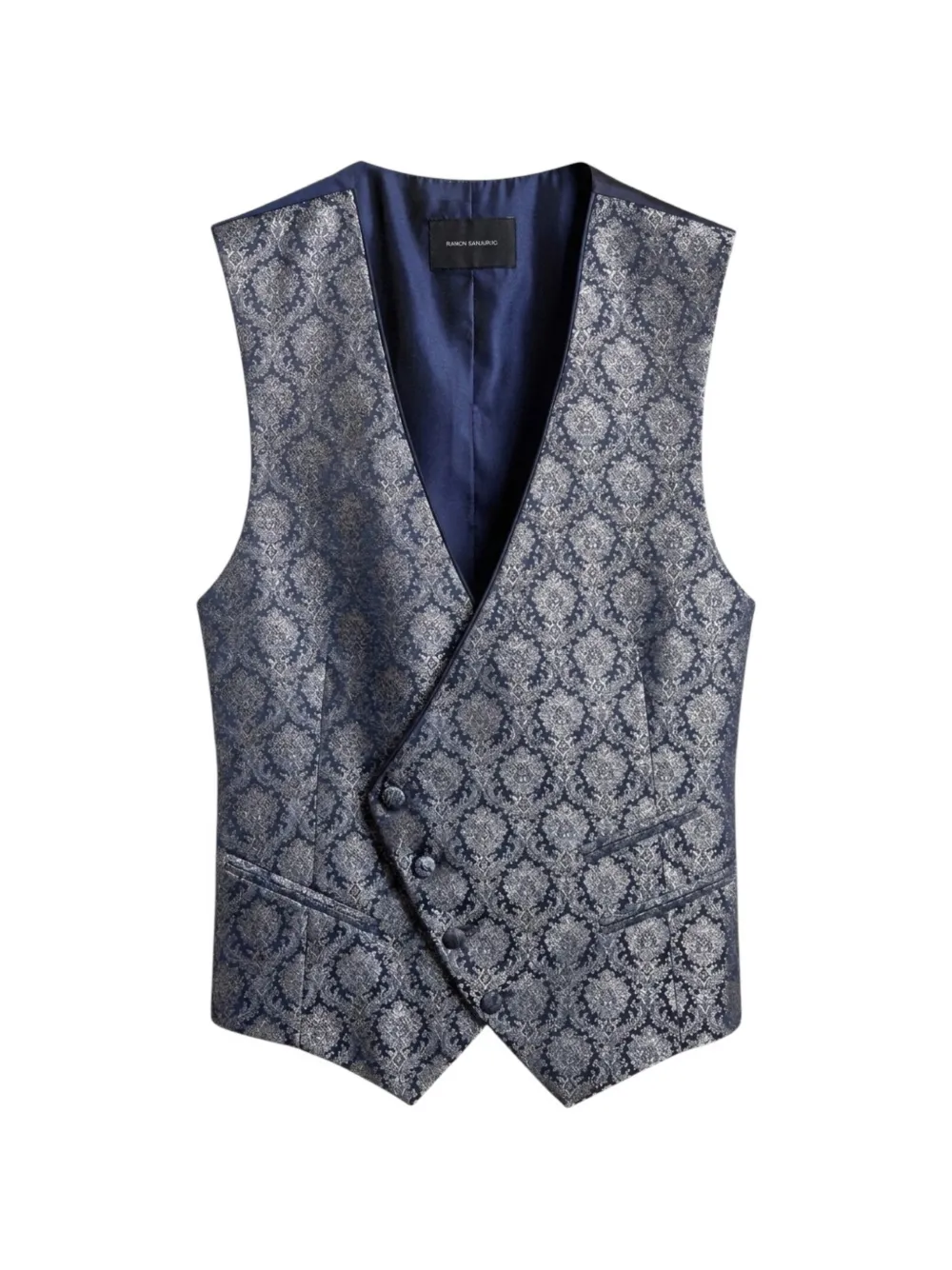 Ramon Sanjurjo Double-breasted Waistcoat In Blue