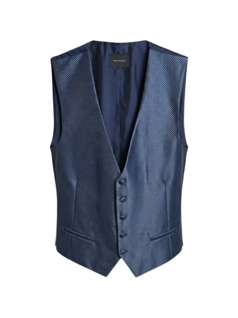 RAMON SANJURJO geometric-pattern waistcoat