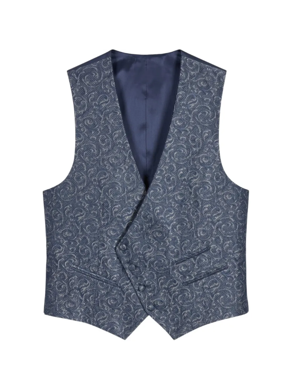 Ramon Sanjurjo Paisley-pattern Waistcoat In Blue