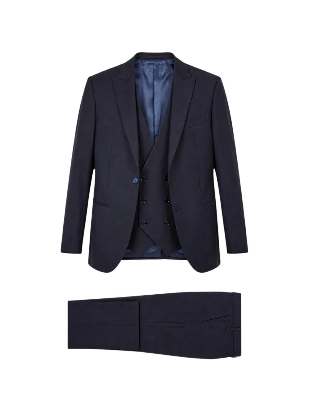 LUIGI BIANCHI MANTOVA three-piece single-breasted suit - Blu