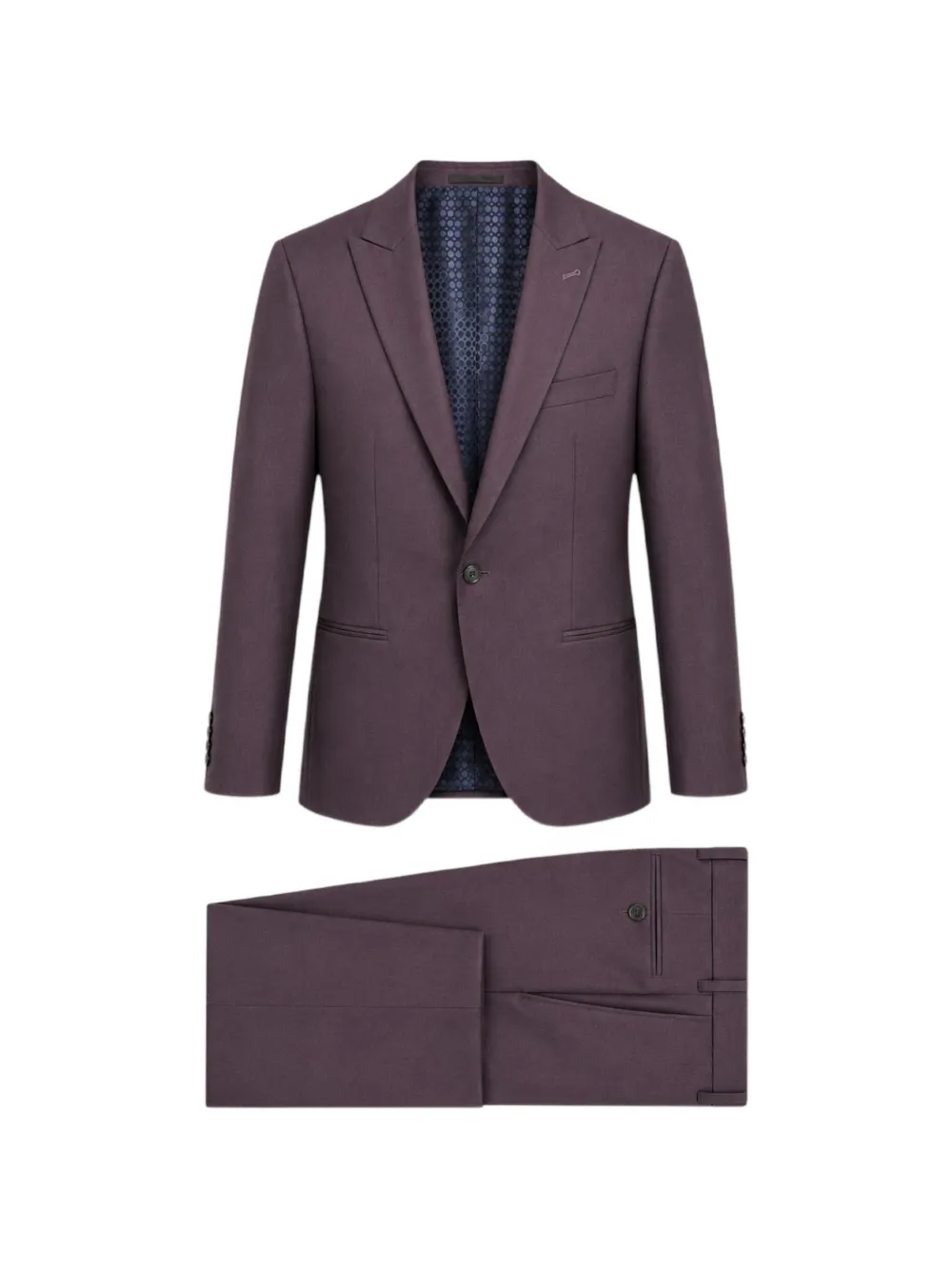 RAMON SANJURJO peak-lapel single-breasted suit - Viola