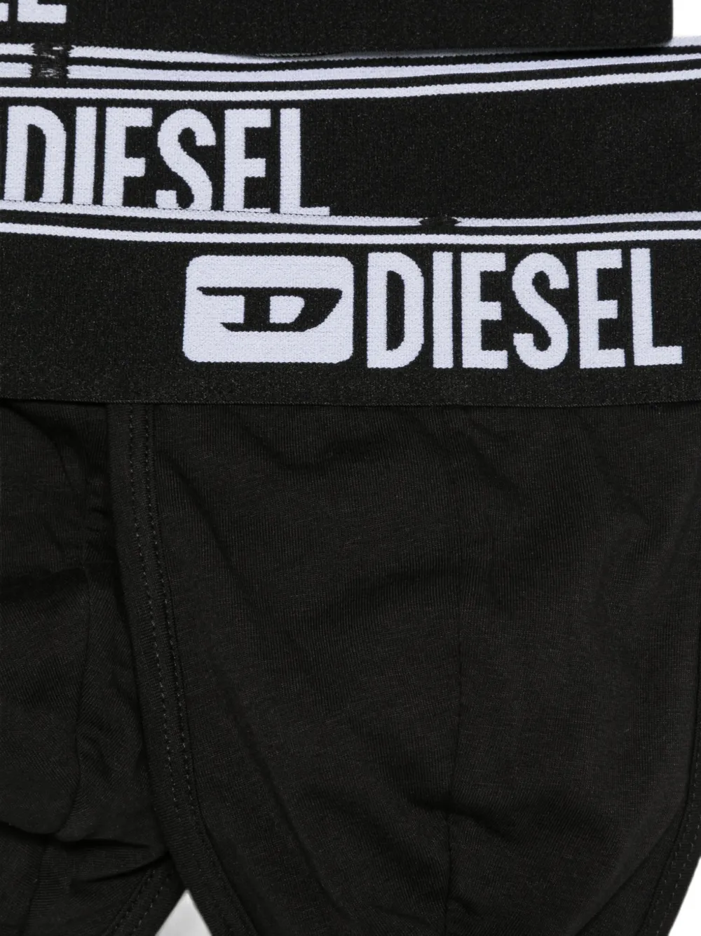 Diesel Drie boxershorts met logoband Zwart
