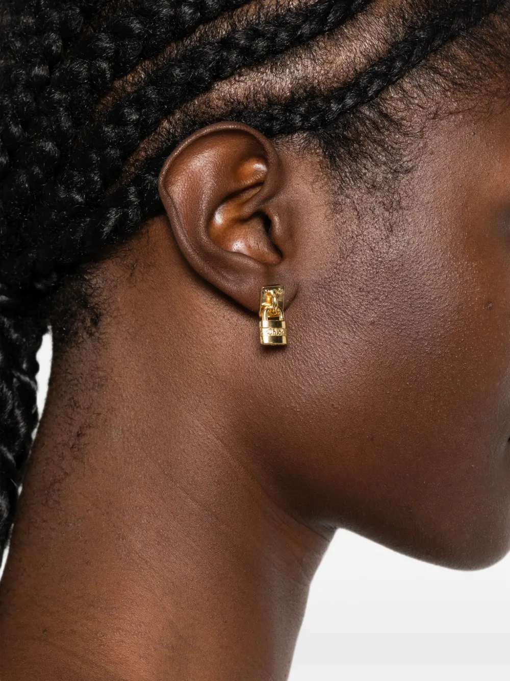 Chloé Mini Paddington Earrings in Gold, view 2
