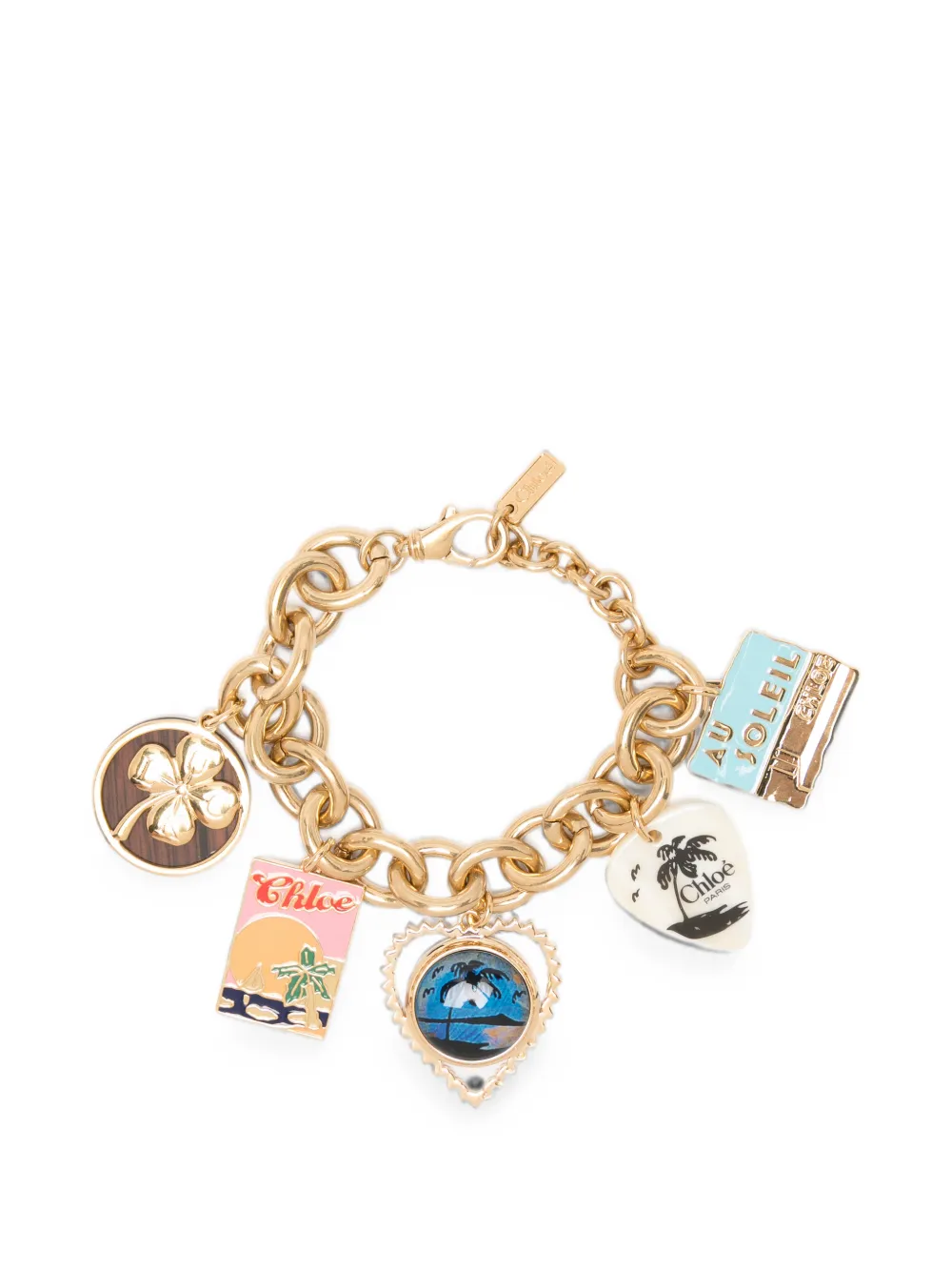 Chloé mini Paddington multi-charm earrings - Gold