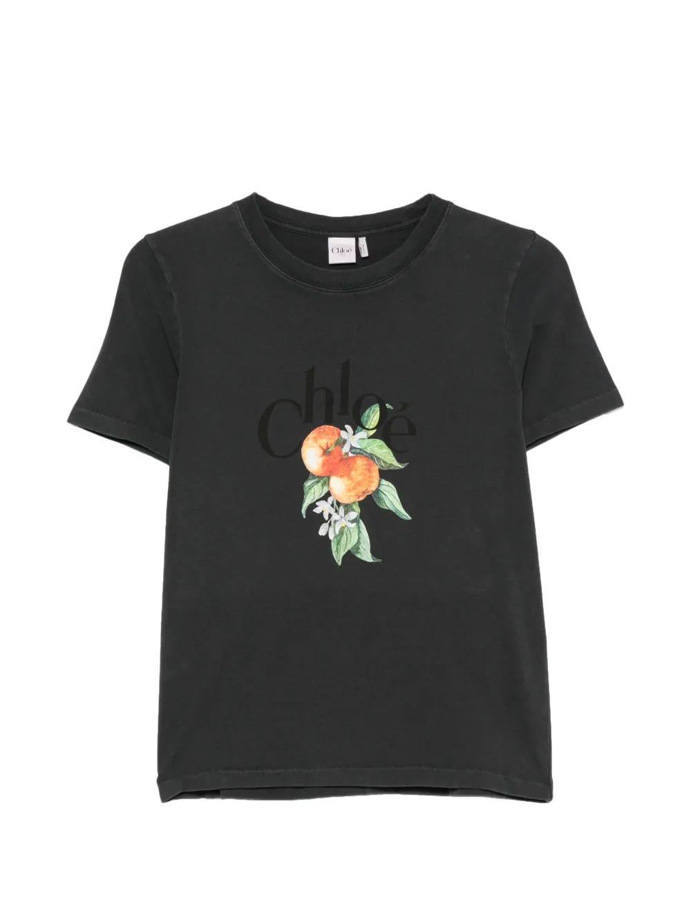 Chloé logo-print fruit-print T-shirt - Nero