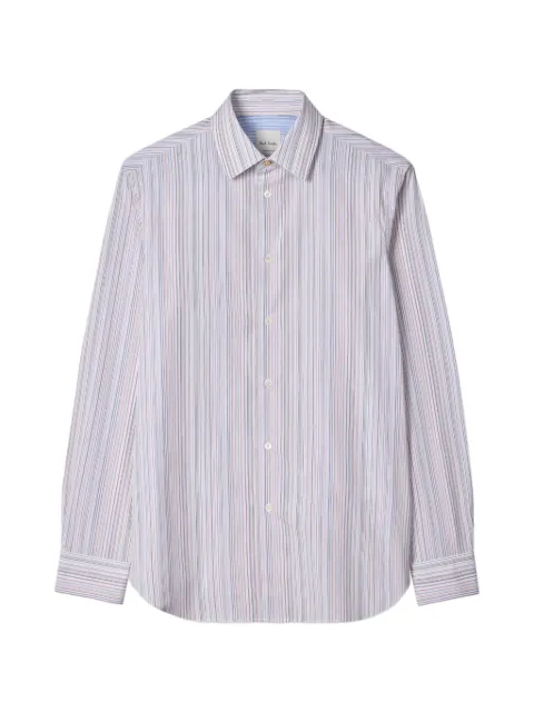 Paul Smith camisa de algodón con rayas estampadas