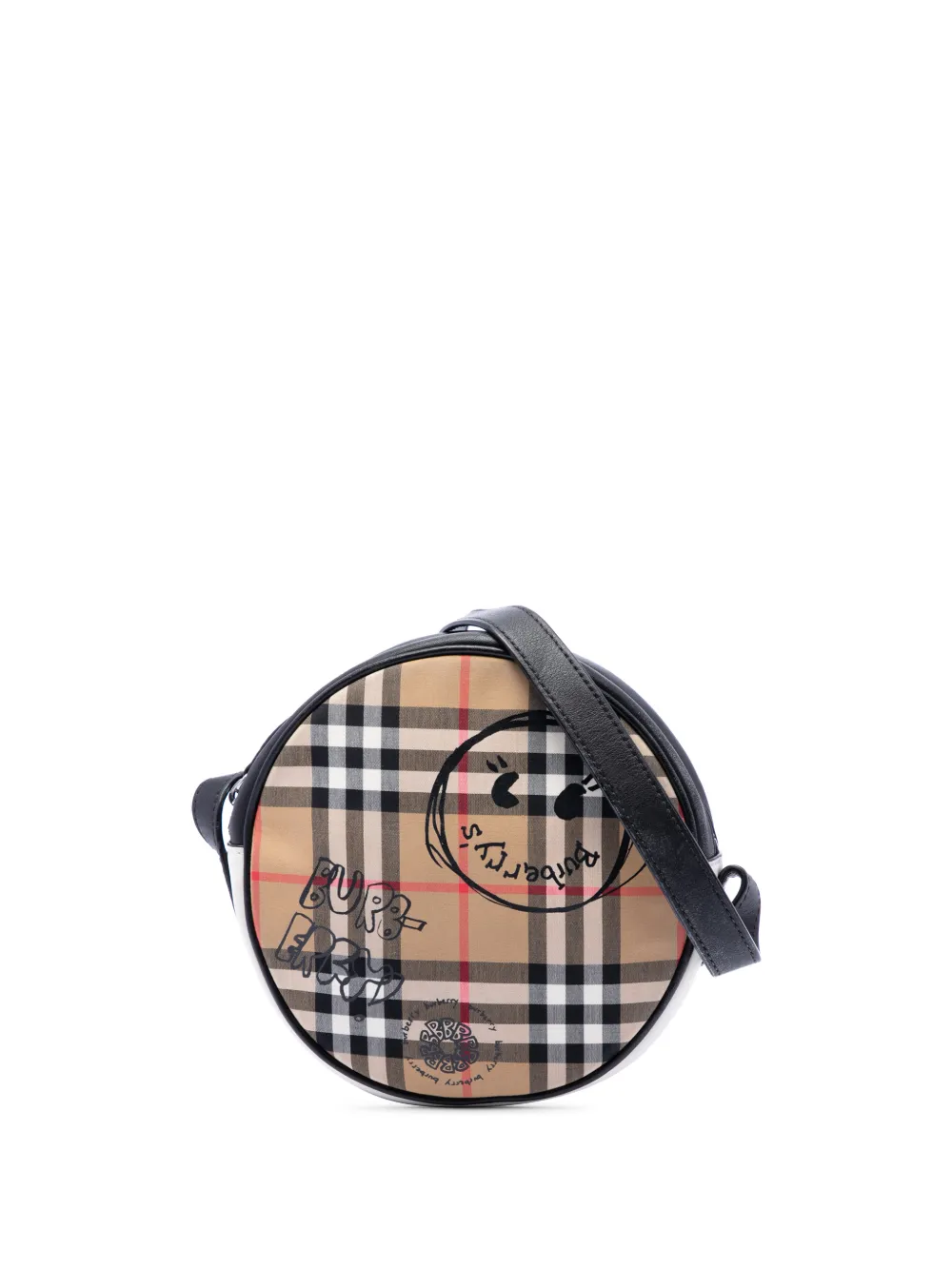 Burberry Pre-Owned 2000-2017 Cartoon House Check Round crossbody bag - Neutrals