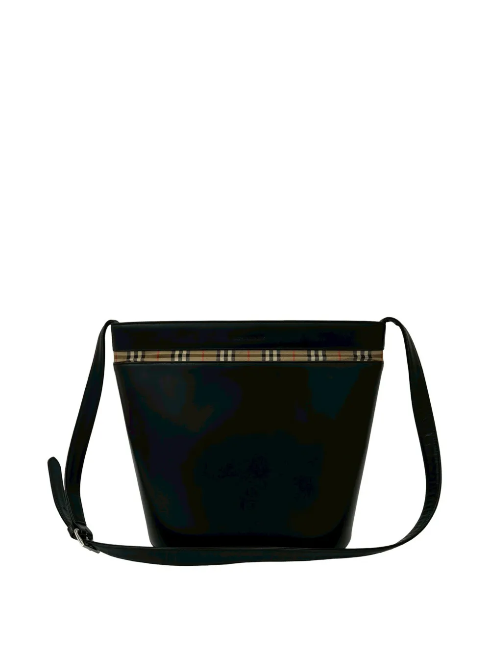 Burberry Pre-Owned 2000-2017 House Check Trimmed Leather crossbody bag - Black