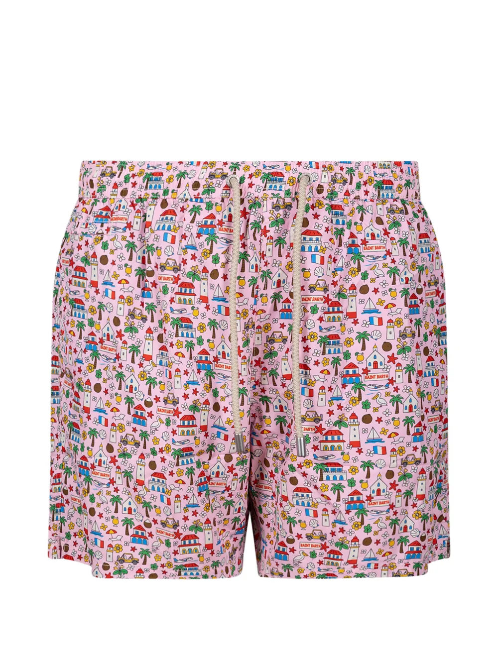 MC2 Saint Barth Zwembroek met grafische print Roze