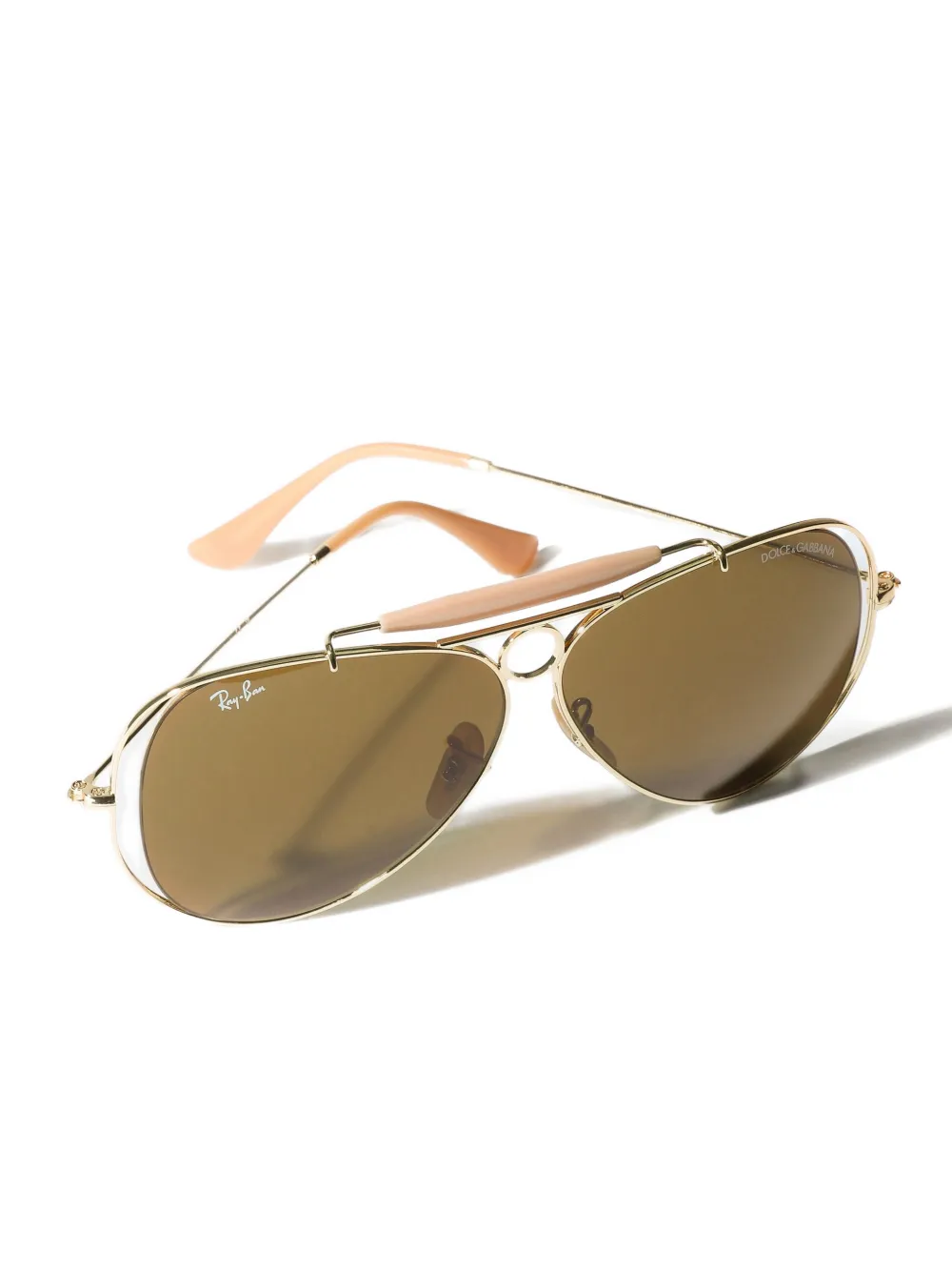 Dolce & Gabbana Eyewear x RAY-BAN zonnebril met piloten montuur Goud