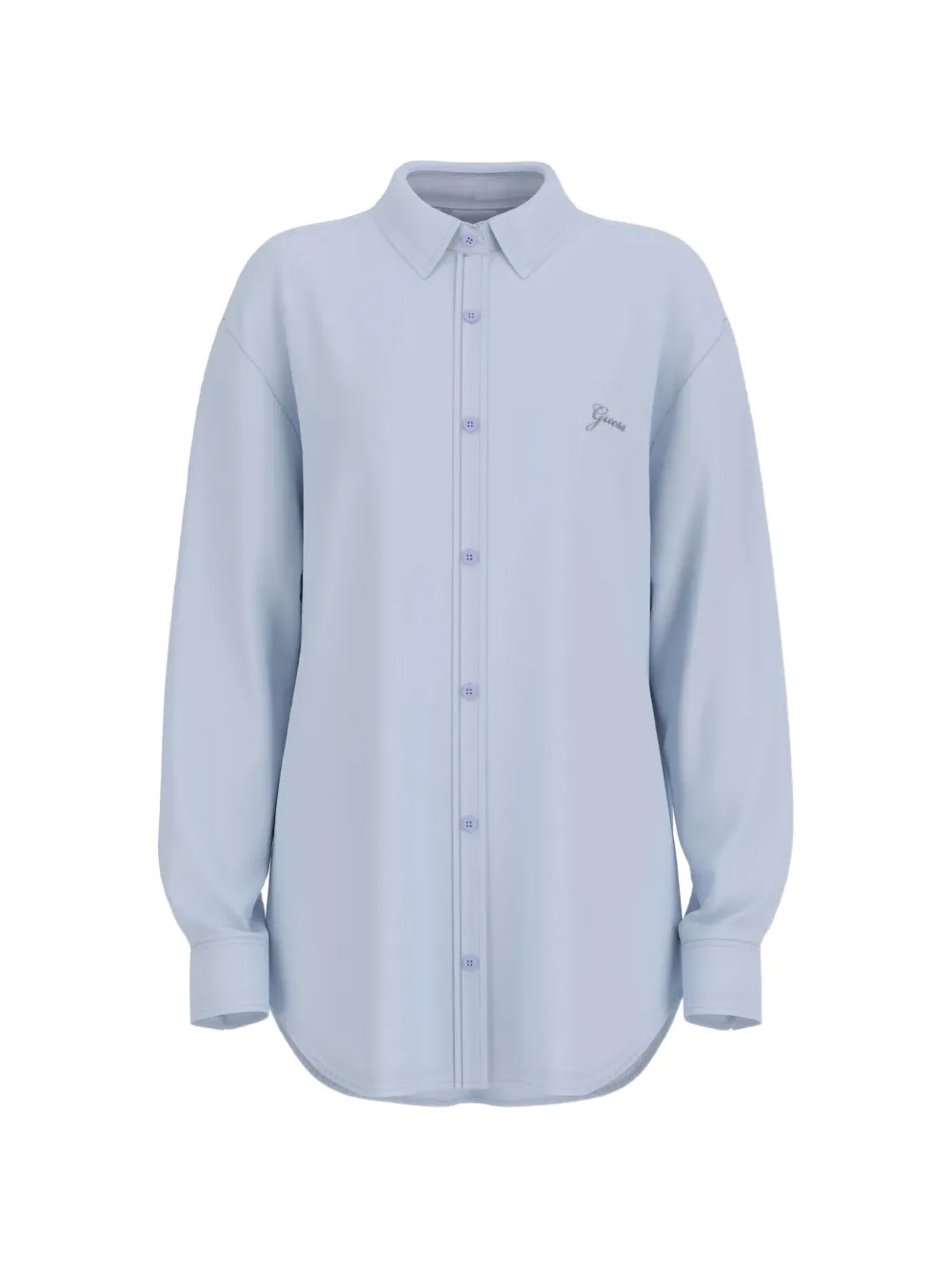 GUESS USA logo-embroidered shirt - Blu