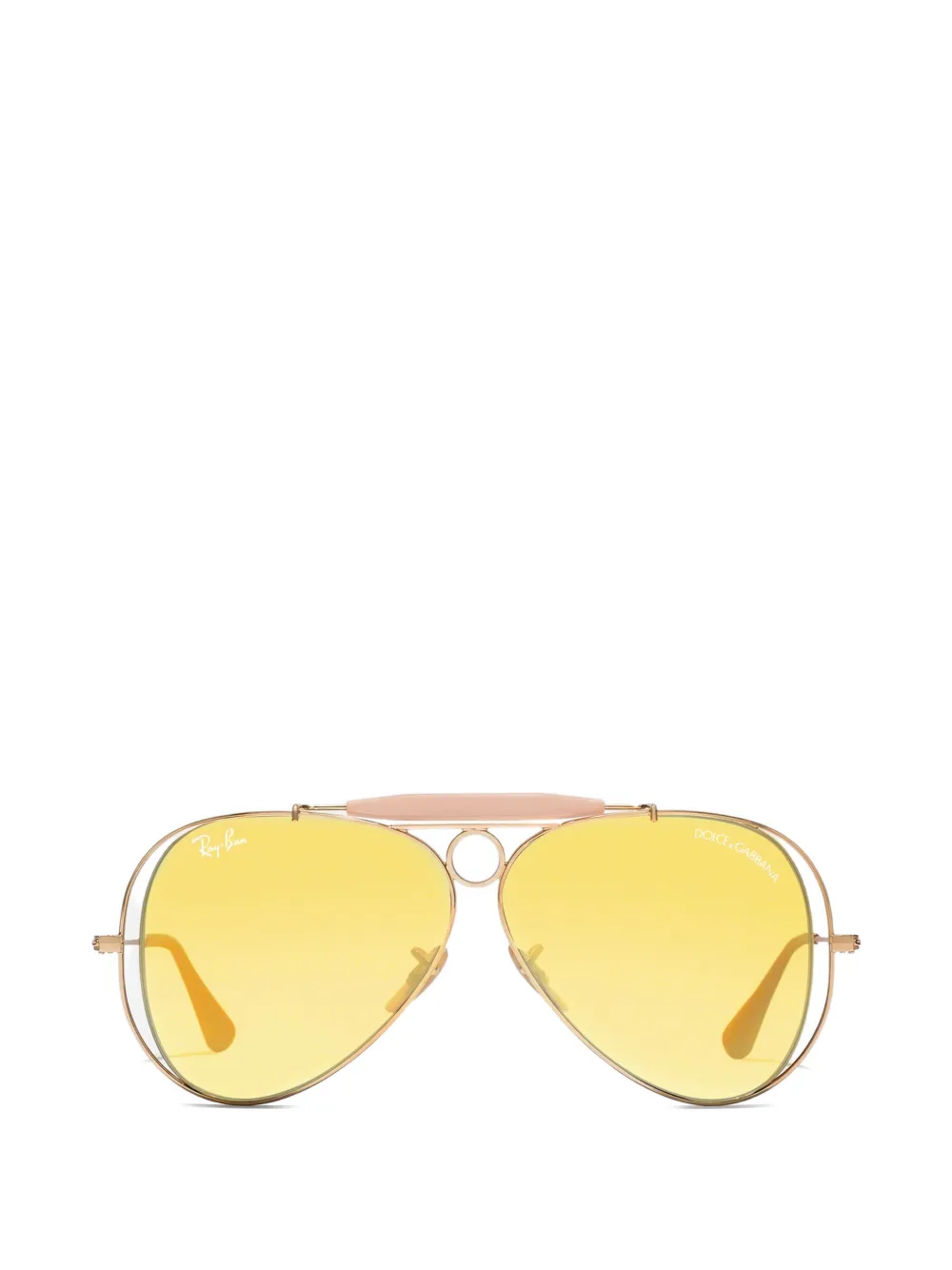 Dolce & Gabbana Eyewear x Ray‑Ban pilot-frame sunglasses - Oro