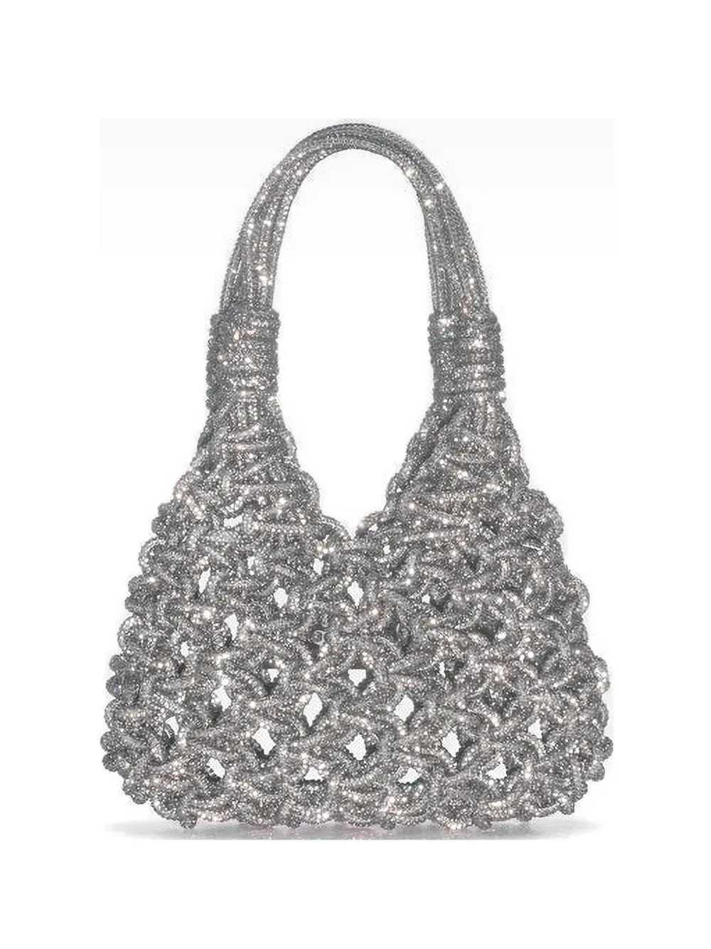 Hibourama mini Vannifique crystal-embellished tote bag - Argento