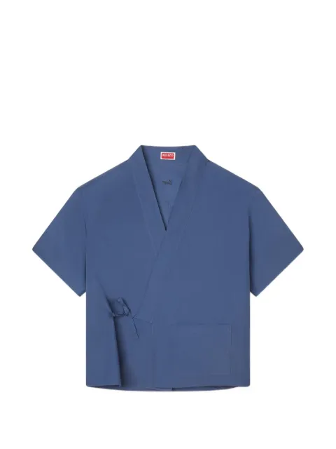 Kenzo wrap-front short-sleeve shirt