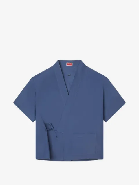 Kenzo wrap-front short-sleeve shirt