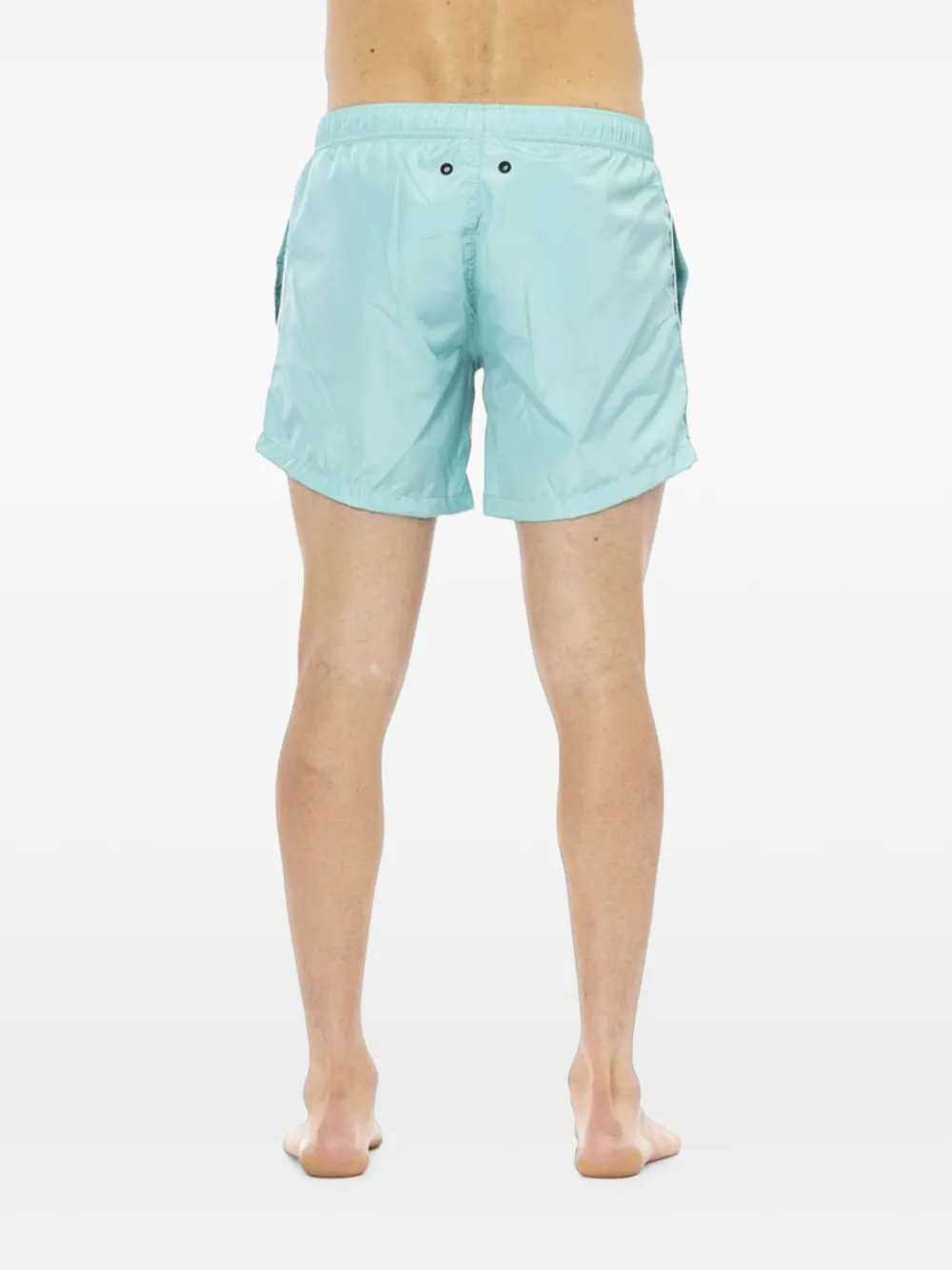 Bikkembergs Zwembroek met logoprint en trekkoord Blauw