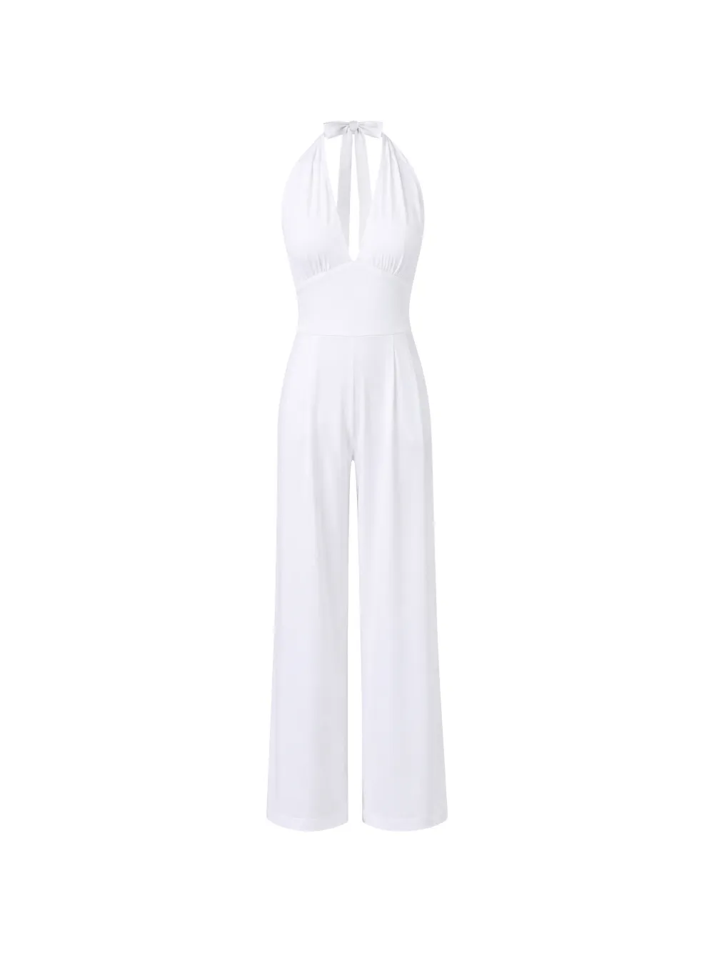 Max Mara halterneck sleeveless jumpsuit - Weiß