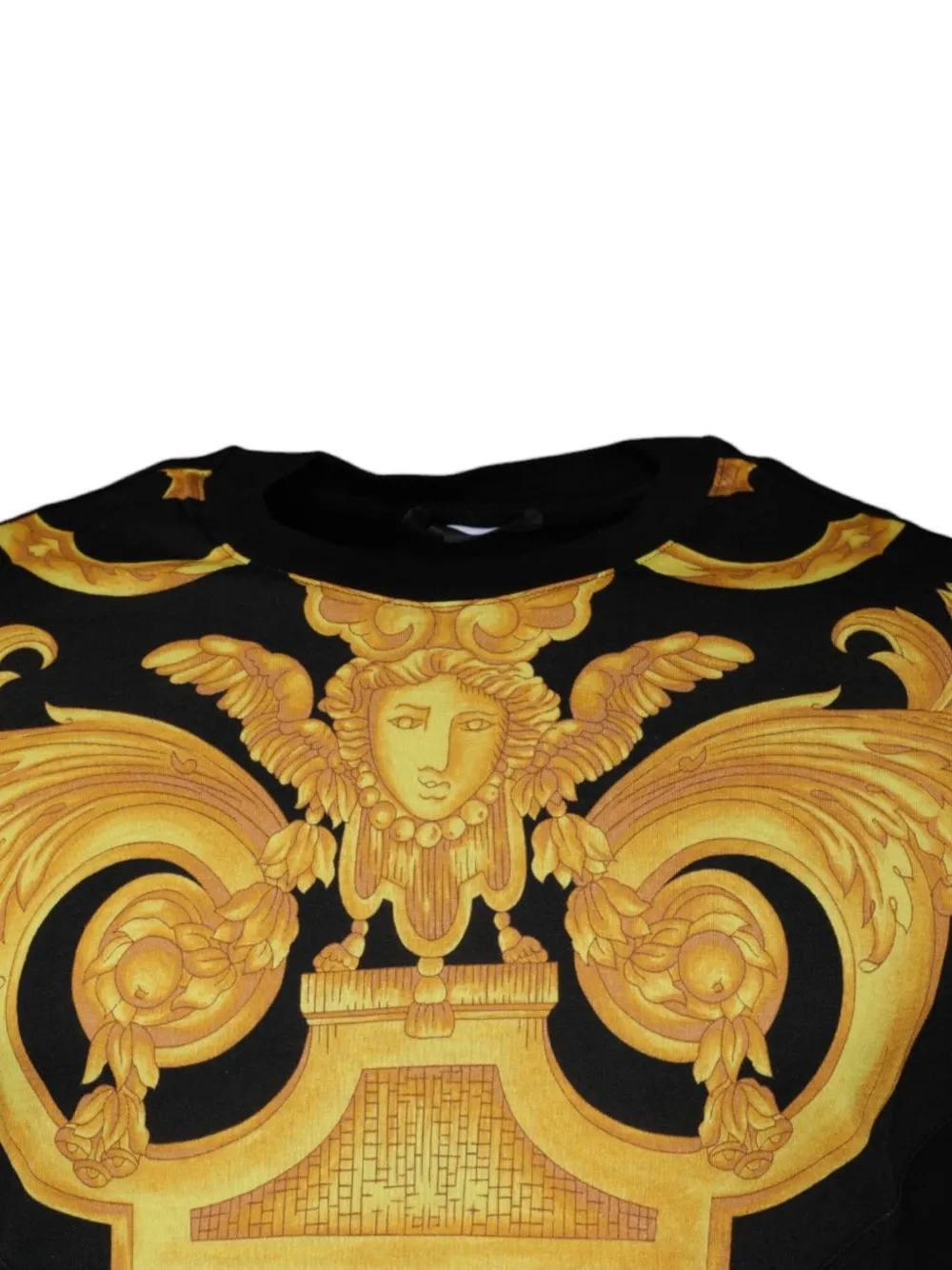 Versace Medusa Head T-shirt met barok-print Zwart