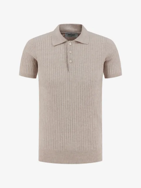 Gran Sasso ribbed-knit polo shirt
