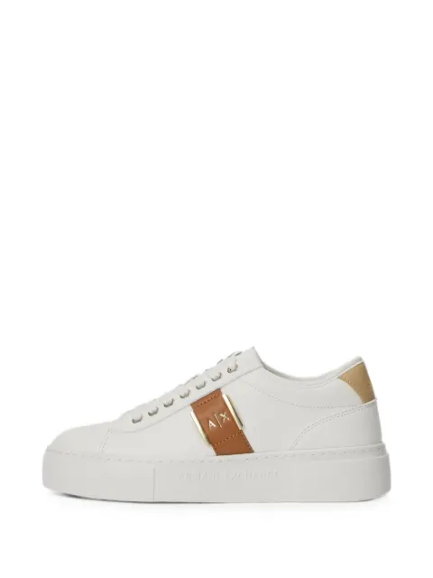 Armani Exchange Minimal Chic logo-plaque sneakers