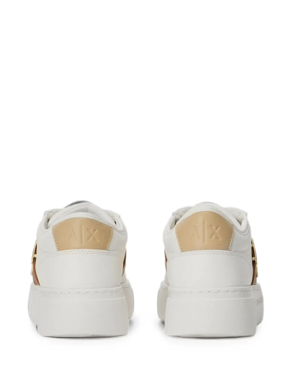 Armani Exchange Minimal Chic sneakers met logoplakkaat Wit