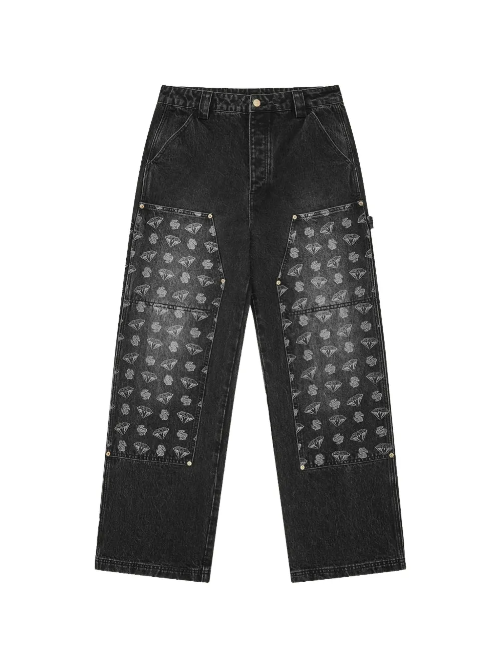 Billionaire Boys Club Diamonds & Dollars logo-print carpenter jeans - Nero